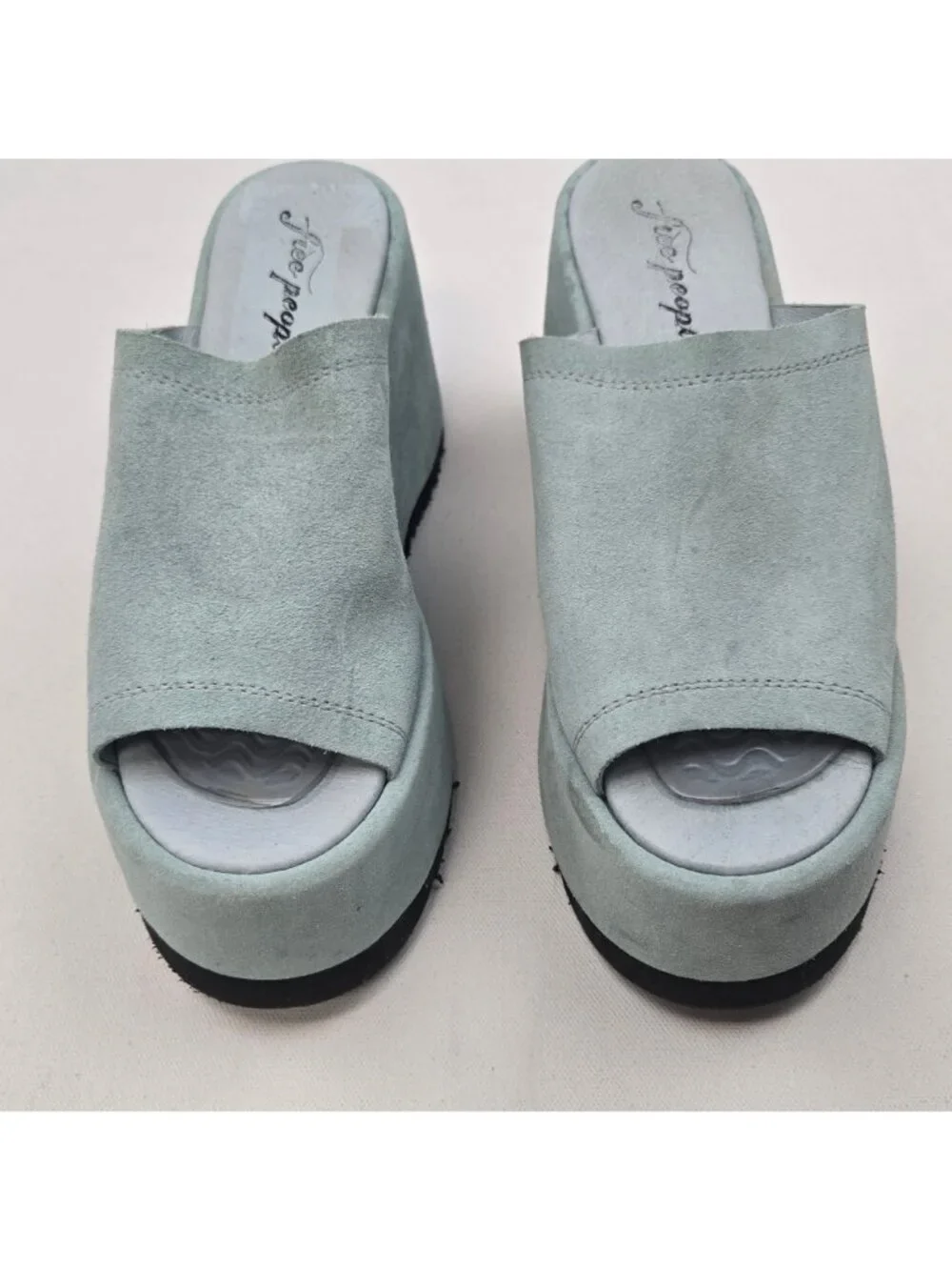 Free People Womens Platform Sandal Slides Mint 4